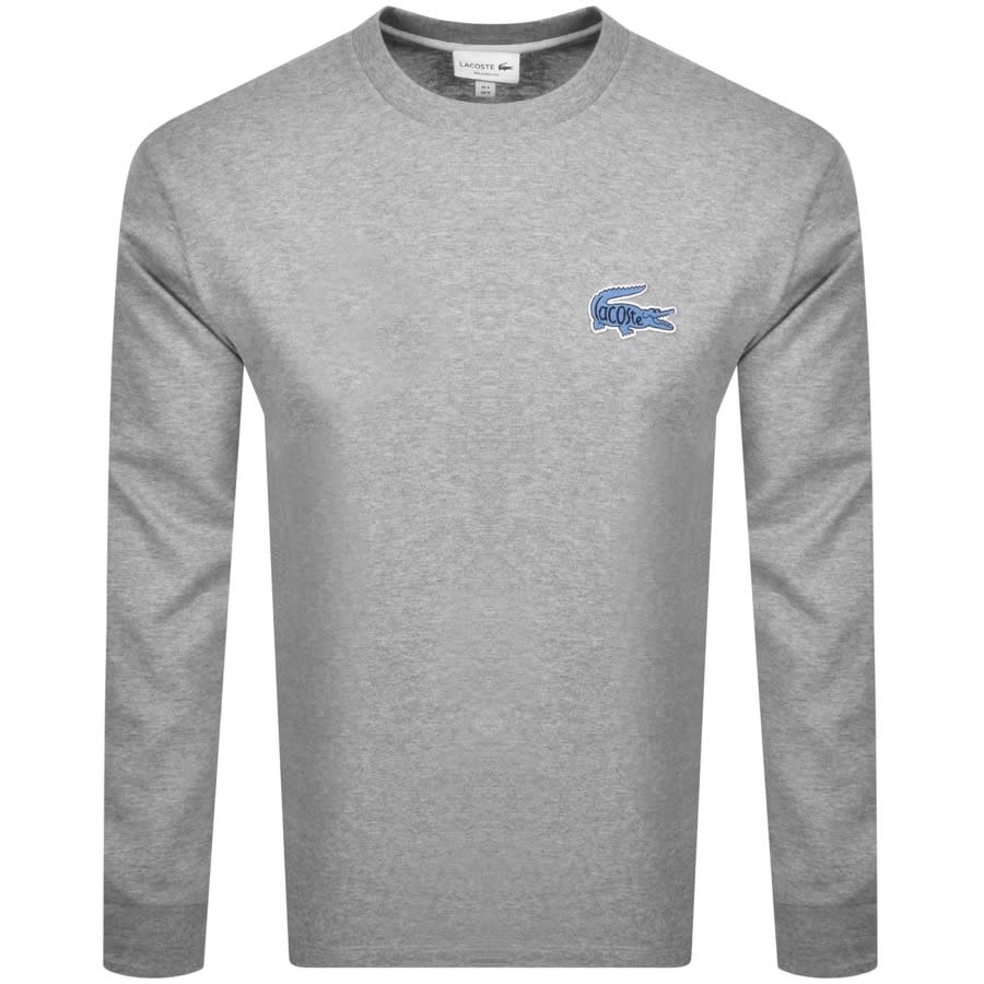 Alternative Image for ProductLacoste Long Sleeved Logo T Shirt Grey1